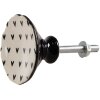 Clayre & Eef 65290 Türknopf Weiß Schwarz Herz Muster Ø 4x3/6 cm