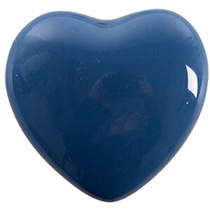 Clayre & Eef 65294 Дверная ручка в форме сердца темно-синего цвета Ø 4x3/6 см Комплект из 4 штук