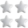 Clayre & Eef 65296 Türknopf Sternform Weiß Ø 4x3/6 cm