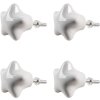 Clayre & Eef 65296 Türknopf Sternform Weiß Ø 4x3/6 cm