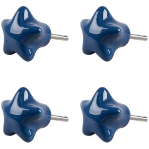 Clayre & Eef 65297 Türknopf Sternform Dunkelblau...