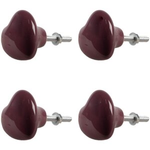 Clayre & Eef 65298 Türknopf Herzform Dunkelrot...