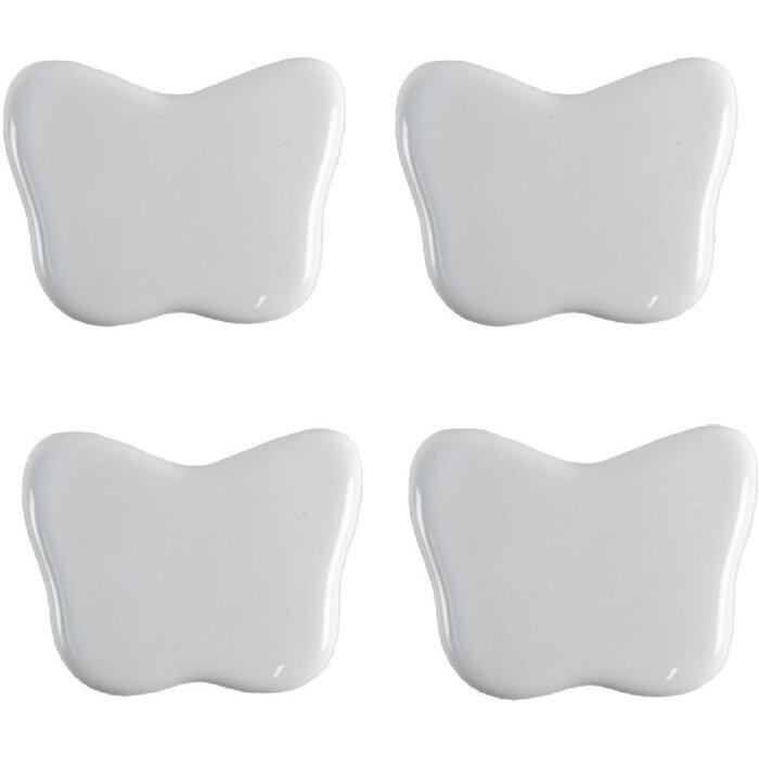 Clayre & Eef 65300 Дверная ручка фарфор белый 4x3/6 см набор из 4 штук