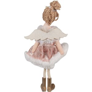 Clayre & Eef 65377 Dekoration Engel 9x3x18 cm Rosa Gold