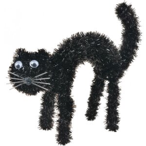 Clayre & Eef 65496 Dekoration Katze schwarz 19x7x22 cm