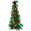 Clayre & Eef 65540L Weihnachtsbaum Dekoration Ø 18x46 cm Grün Rot