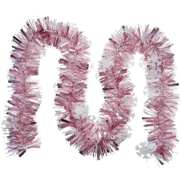 Clayre & Eef 65557 Weihnachtsgirlande 200 cm Rosa