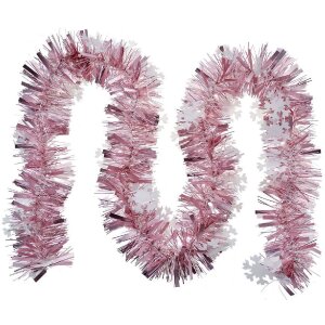 Clayre & Eef 65557 Weihnachtsgirlande 200 cm Rosa