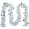 Clayre & Eef 65560 Рождественская гирлянда 200 см Снеговик серебристый