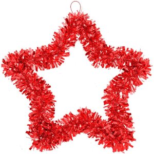 Clayre & Eef 65564 Dekoration Stern Rot 45x2x45 cm