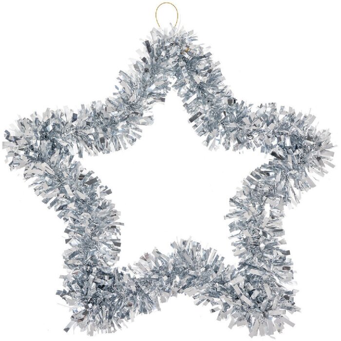 Clayre & Eef 65564ZI Украшение Звезда серебро 45x2x45 см