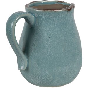 Clayre & Eef 6CE1713BL Dekoration Kanne Blau 17x13x15 cm