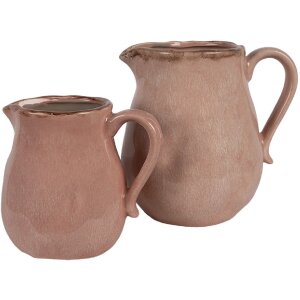 Clayre & Eef 6CE1713P Dekoration Kanne Rosa 17x13x15 cm