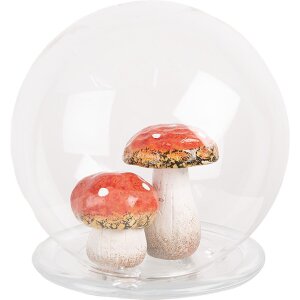 Clayre & Eef 6GL4446 Glasglocke Transparent Ø 15x16 cm