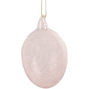 Clayre & Eef 6GL4447 Dekoration Ei Rosa Glas Ø...