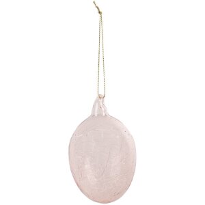 Clayre & Eef 6GL4447 Dekoration Ei Rosa Glas Ø 6x10 cm Landhausstil