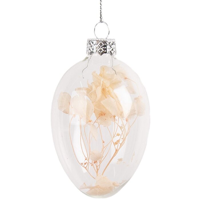 Clayre & Eef 6GL4465 Декоративная вешалка цветы из яичного стекла Ø 5x8 см