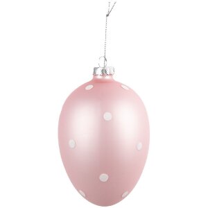 Clayre & Eef 6GL4468 Подвесное украшение для яиц Ø 8x12 см Розово-белый