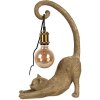 Clayre & Eef 6LMP788 Tischlampe Katze Gold 31x17x49 cm E27/max 1x60W