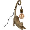 Clayre & Eef 6LMP788 Tischlampe Katze Gold 31x17x49 cm E27/max 1x60W