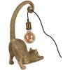 Clayre & Eef 6LMP788 Tischlampe Katze Gold 31x17x49 cm E27/max 1x60W
