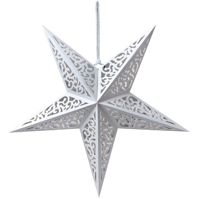 Clayre & Eef 6PA0510L Dekoration Stern Weiß 60x18x60 cm