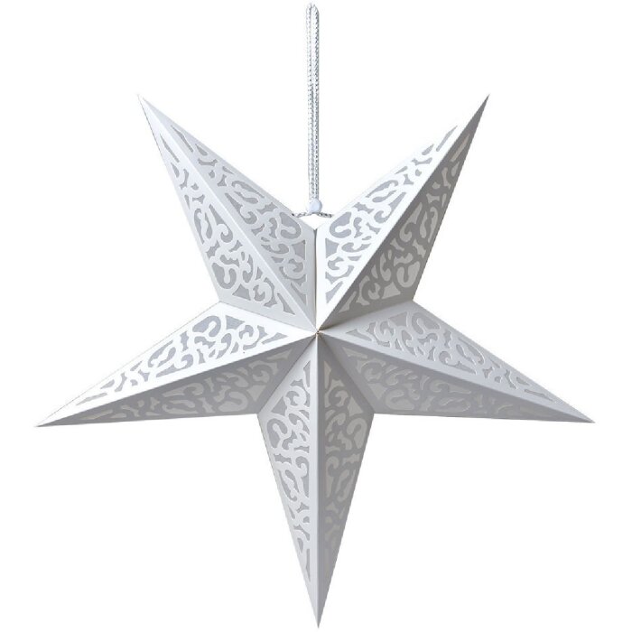 Clayre & Eef 6PA0511L Dekoration Stern Weiß 60x22x60 cm