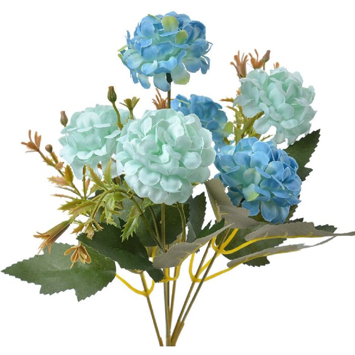 Clayre & Eef 6PL0265 Künstliche Blume 15x10x30 cm Blau Grün