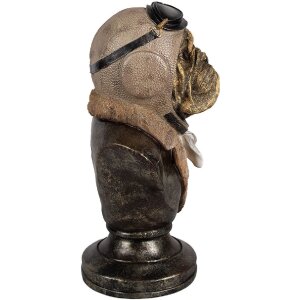 Clayre & Eef 6PR4142 Dekoration Hund Büste 22x18x35 cm Vintage Stil