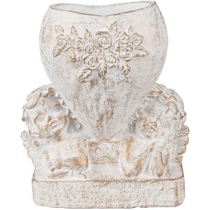 Clayre & Eef 6TE0508 Blumentopf Engel 23x13x25 cm...