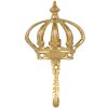 Clayre & Eef 6Y5547 Wandhaken Krone Gold 10x3x17 cm