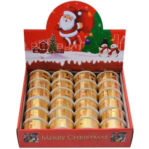 Clayre & Eef LI0127 Schleife Goldfarbig 3.8 cm x 2.7 m Landhausstil