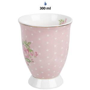 Clayre & Eef SWRMU-2 Becher Porzellan Rosa Violett...