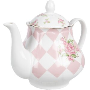 Clayre & Eef SWRTE Teekanne 1000 ml 20x14x17 cm