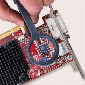 Лупа Carson MagniGrip MG-88 пинцет 4,5x светодиодная ультралегкая асферическая линза