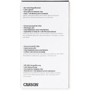 Ручной микроскоп Carson MM-300 MicroBrite Plus 60-120x с адаптером для смартфона