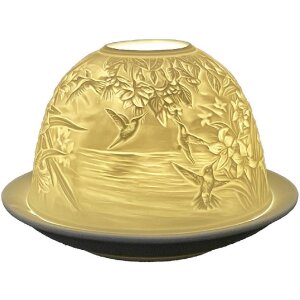 Clayre & Eef 6CE1825 Держатель для чайных ламп фарфоровый Ø12x8 см белый