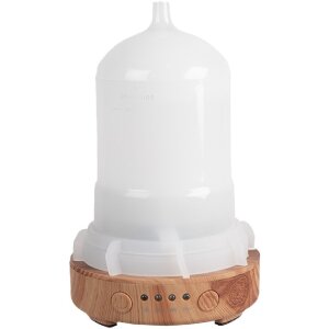 Clayre & Eef 6CE1838 Диффузор для ароматических масел бело-коричневый Ø 9x17 см фарфор