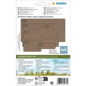 HERMA 2074 Vielzwecketiketten 52 x 82 mm Silphie-Papier zur Handbeschriftung