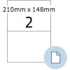 HERMA 8402 Blattetiketten A4 Papier weiß 210x148 mm 500 Blatt 1000 Etiketten