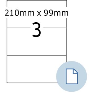 HERMA 8403 Blattetiketten A4 Papier weiß 210x99 mm...