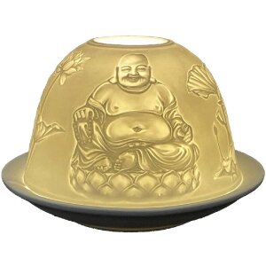 Clayre & Eef 6CE1829 Держатель для чайных ламп белый Ø 12x8 см фарфор стиль кантри