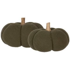 Clayre & Eef 65396 Deko Kürbis Grün Ø 20x14 cm Landhausstil