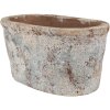 Clayre & Eef 6TE0528L Blumentopf Terrakotta Beige Blau 26x13x12 cm Landhausstil