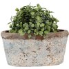 Clayre & Eef 6TE0528M Blumentopf Terrakotta Beige Blau 19x11x10 cm Landhausstil