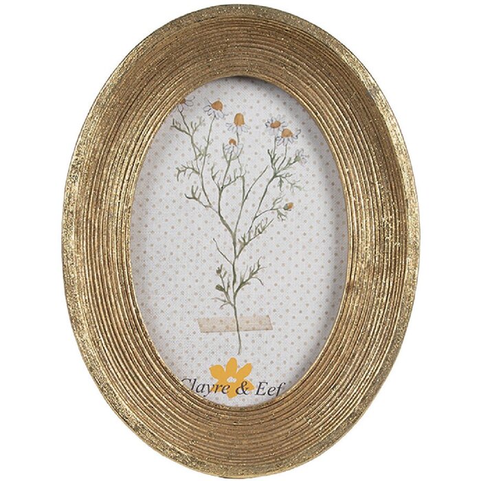 Clayre & Eef 2F1139 Фоторамка Золото Овал 15x2x20 см 10x15 см
