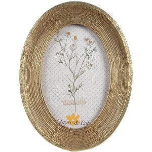 Clayre & Eef 2F1139 Fotorahmen Gold Oval 15x2x20 cm...