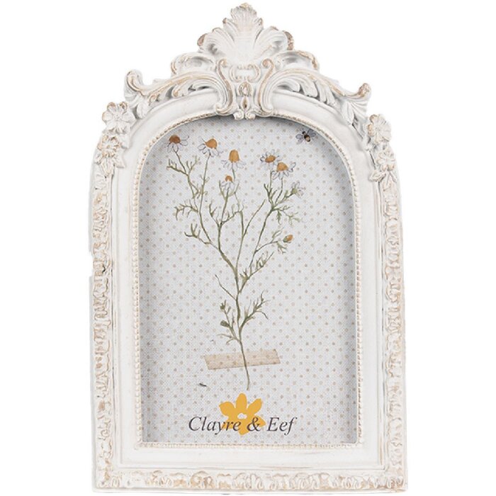 Clayre & Eef 2F1143 Фоторамка белая 13x2x31 см 10x15 см
