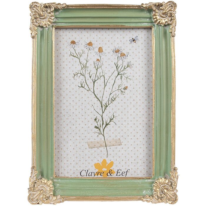 Clayre & Eef 2F1147 Фоторамка Зеленое золото 13x2x18 см 10x15 см
