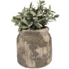 Clayre & Eef 6TE0518M Blumentopf Grau Beige Ø 14x13 cm